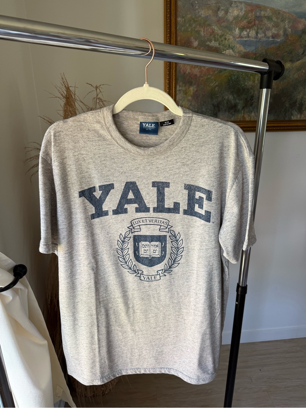 Women's Heather Gray Short Sleeve Logo Tee
